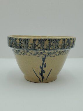 Robinson Ransbottom Blue Wheat 6" Mixing Bowl R. R. P. Co Roseville Sponge Bowl